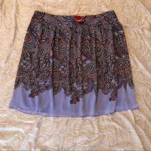 Purple Floral Skirt